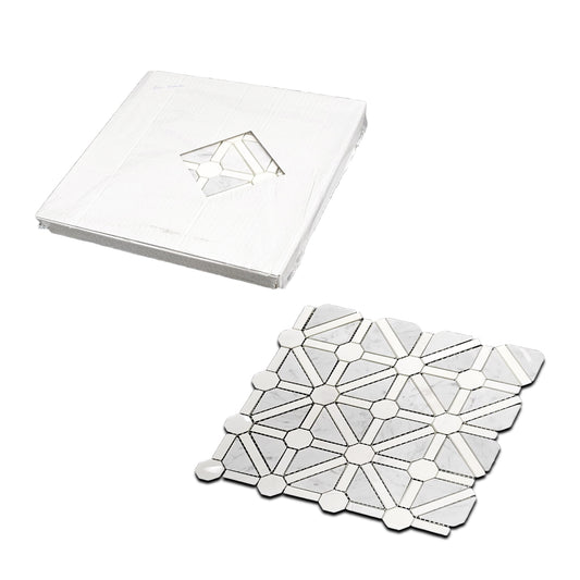 Diamond Mosaic Tiles: 12"x12" Each, 5 Tiles per Box